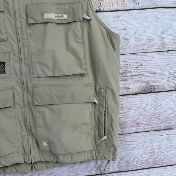 Planet Earth 3 in 1 Vest and Snowboard Jacket Mens Medium Brown Beige - Picture 13 of 16